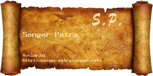 Senger Petra névjegykártya